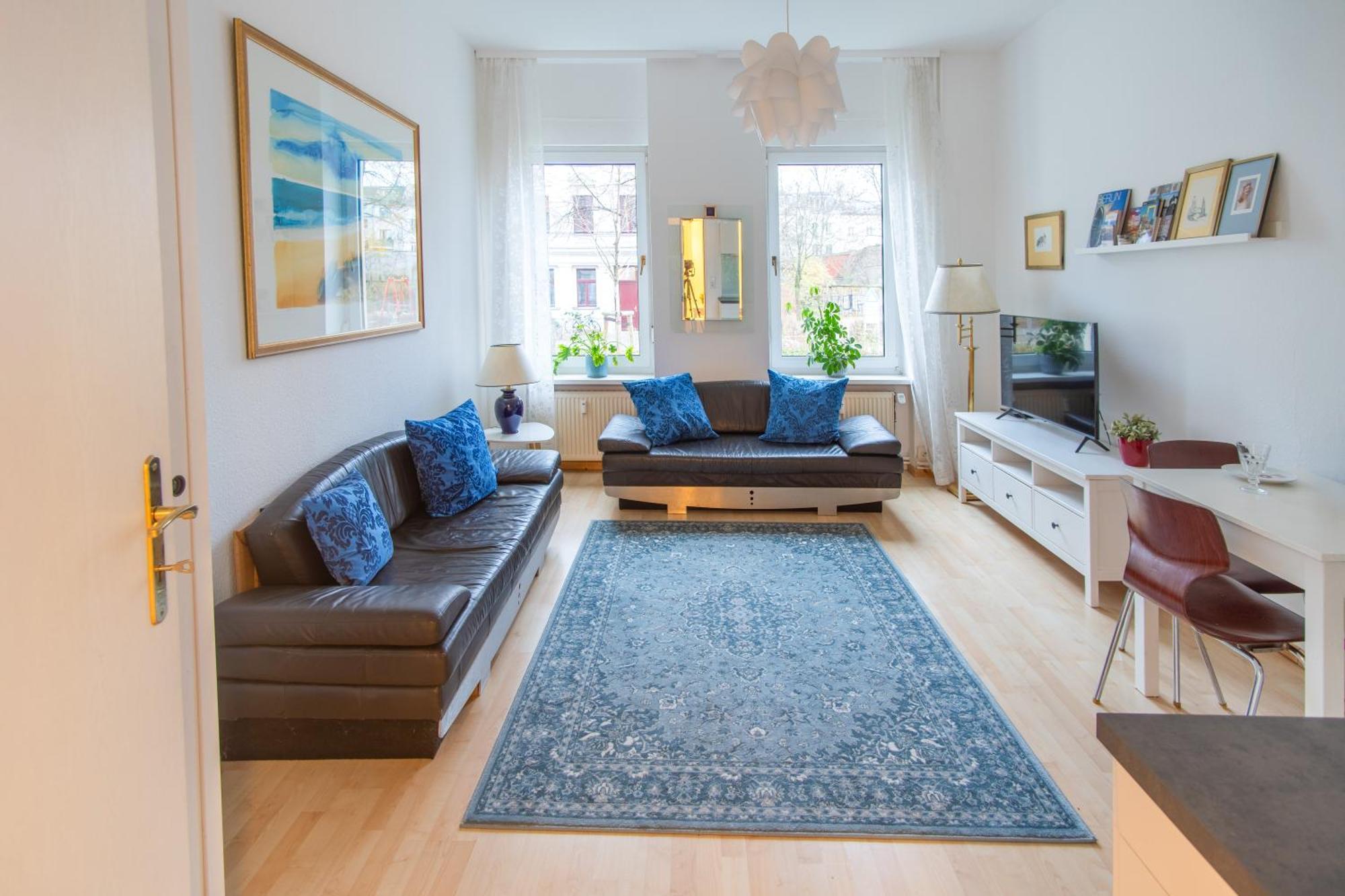 Apartment mit 1 Schlafzimmer und Gartenblick